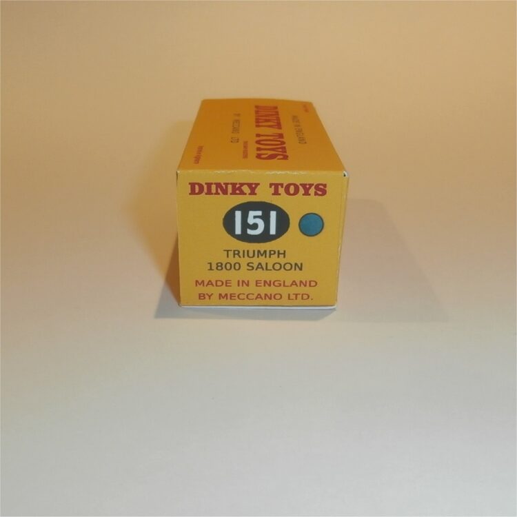 Dinky Toys 151 Triumph 1800 Saloon - Blue - Repro Box - Image 3