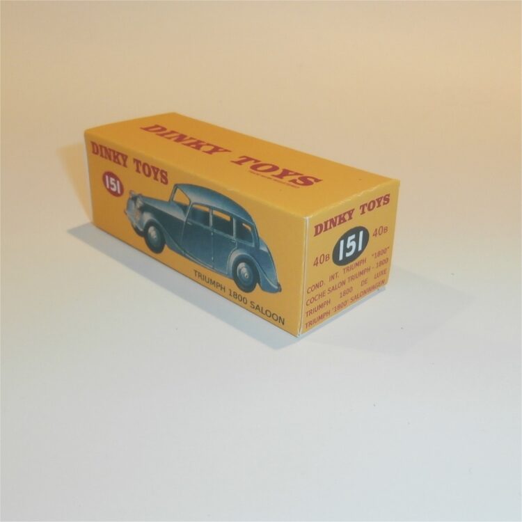 Dinky Toys 151 Triumph 1800 Saloon - Fawn - Repro Box - Image 2
