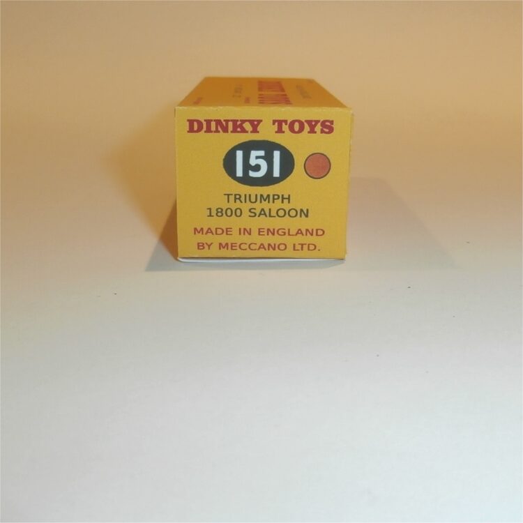 Dinky Toys 151 Triumph 1800 Saloon - Fawn - Repro Box - Image 3