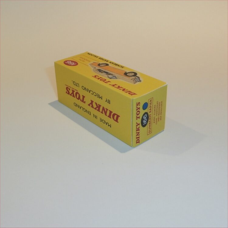 Dinky Toys 166 Sunbeam Rapier Blue Repro Box - Image 2