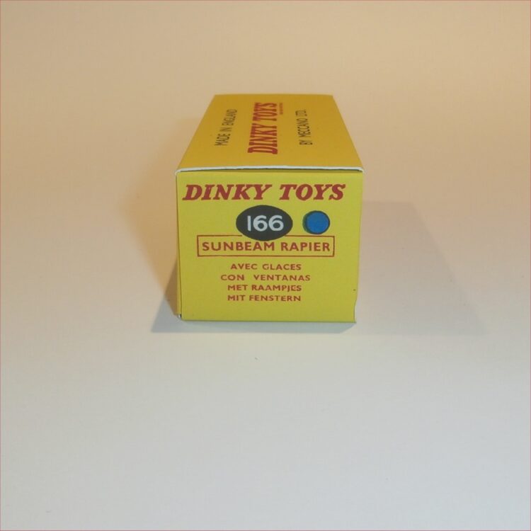 Dinky Toys 166 Sunbeam Rapier Blue Repro Box - Image 3