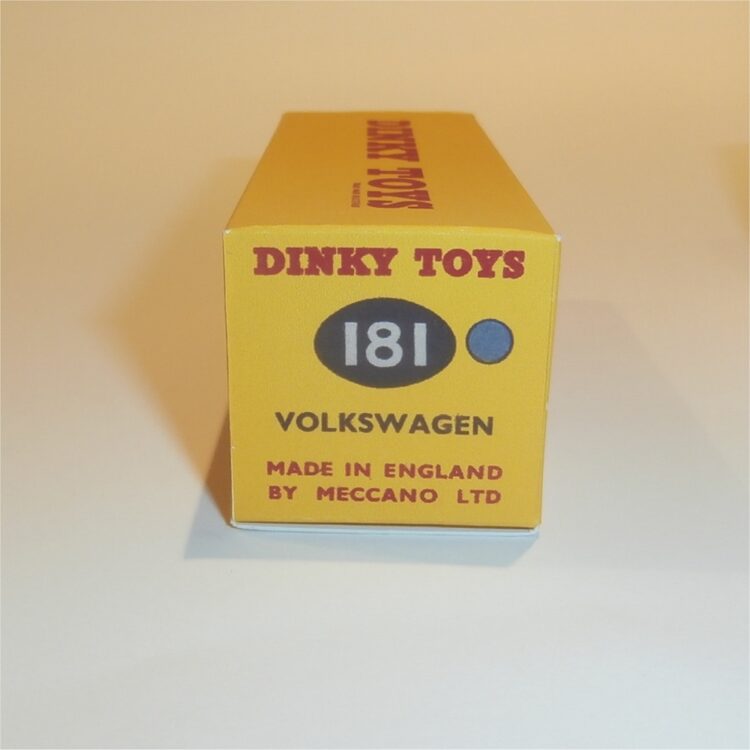 Dinky Toys 181 Volkswagen Sedan - Blue Repro Box - Image 3