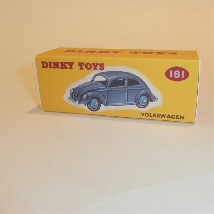 Dinky Toys 181 Volkswagen Sedan - Grey / Blue Repro Box - Image 2