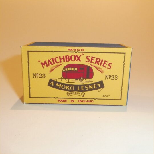 Matchbox Lesney 23c Bluebird Dauphine Caravan B Style Repro Box