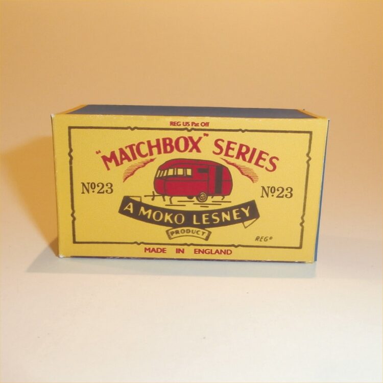 Matchbox Lesney 23c Bluebird Dauphine Caravan B Style Repro Box