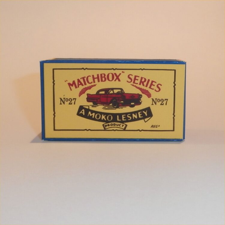Matchbox Lesney 27c Cadillac B Style Repro Box