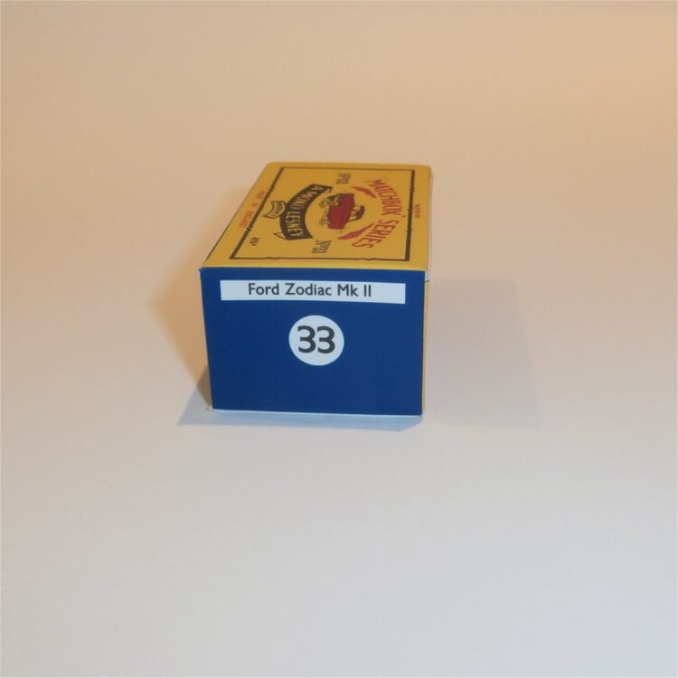 Matchbox Lesney 33a Ford Zodiac Mk II B Style Repro Box - Image 3