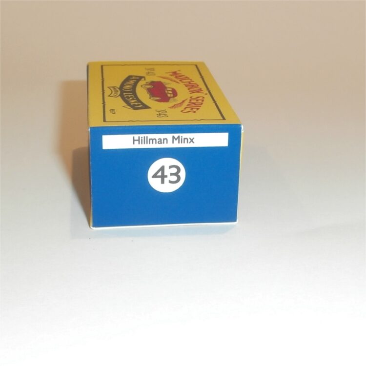 Matchbox Lesney 43a Hillman Minx Sedan B Style Repro Box - Image 3