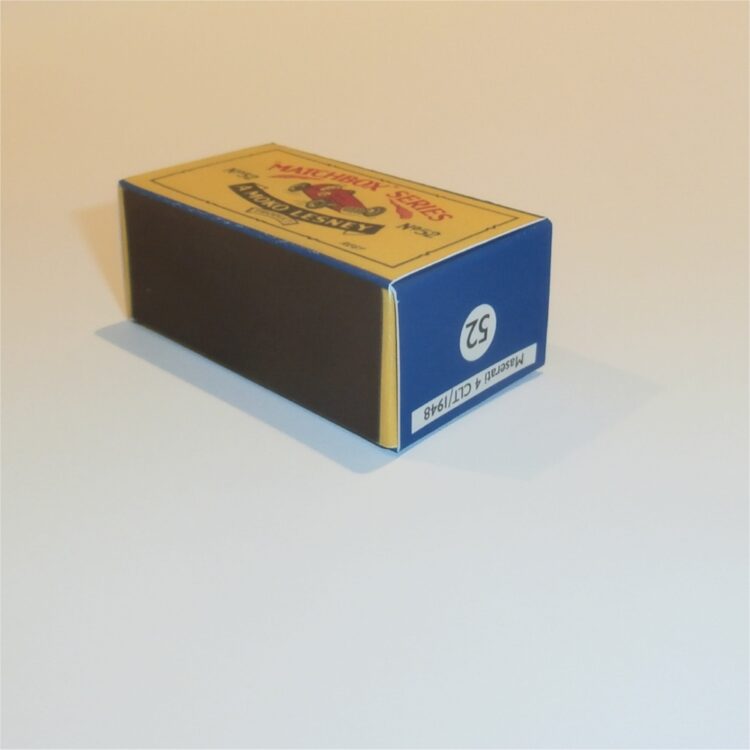 Matchbox Lesney 52a Maserati Racing Car B Style Repro Box - Image 2