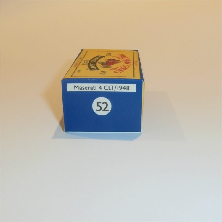 Matchbox Lesney 52a Maserati Racing Car B Style Repro Box - Image 3