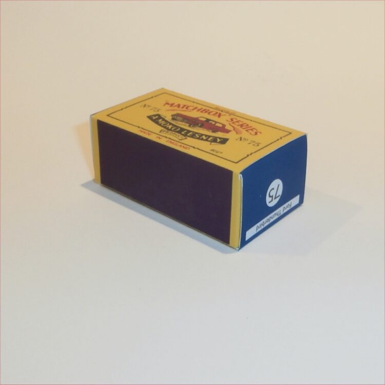 Matchbox Lesney 75a Ford Thunderbird B Style Repro Box - Image 2