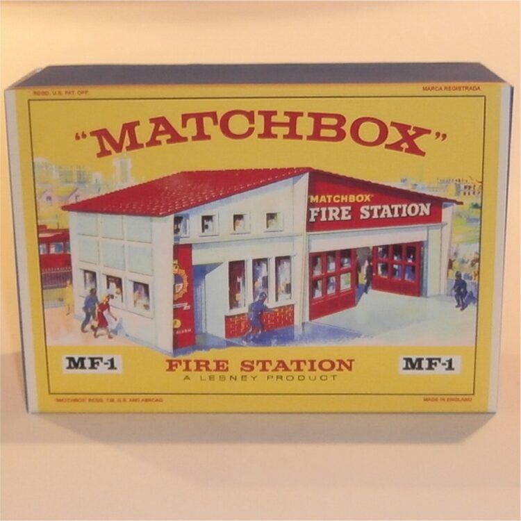 Matchbox Lesney Accessory MF-1 Fire Station Red Roof E Style Repro Box - Image 7