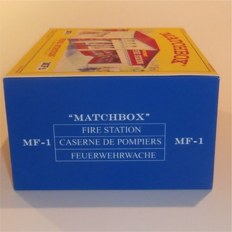 Matchbox Lesney Accessory MF-1 Fire Station Red Roof E Style Repro Box - Image 3