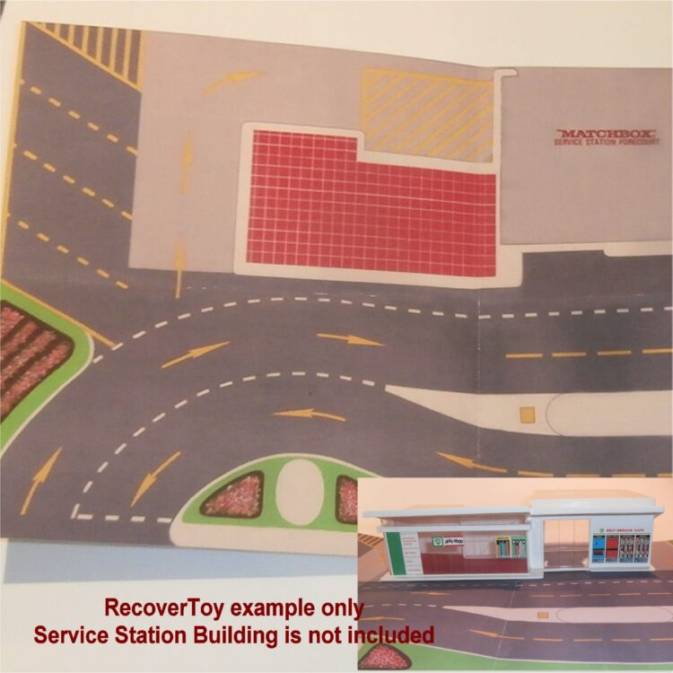 Matchbox Lesney Accessory MG-1 Service Station Forecourt Repro Play Mat Sheet - Image 4