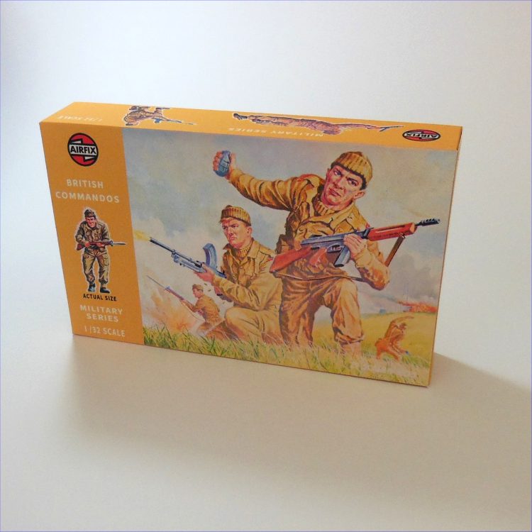 Airfix Empty British Commandos Early Brown Repro Box 1:32 Scale #1736