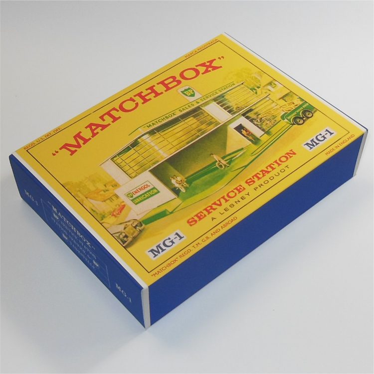 Matchbox Lesney Accessory MG-1c BP Garage Service Station E Style Repro Box - Image 3