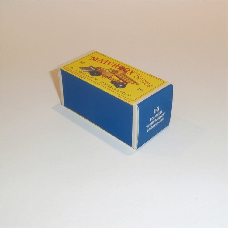 Matchbox Lesney 16c1 Snow Plough Black Stripes Empty D Style Repro Box - Image 2