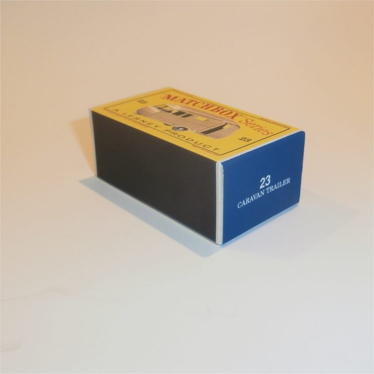 Matchbox Lesney 23c1 Bluebird Dauphine Caravan Gold Empty D Style Repro Box - Image 2