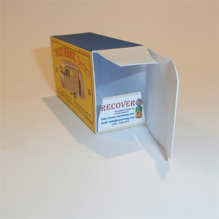 Matchbox Lesney 23c1 Bluebird Dauphine Caravan Gold Empty D Style Repro Box - Image 4