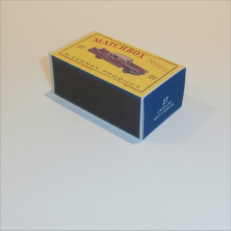 Matchbox Lesney 27c Cadillac Sixty Special Empty D Style Repro Box - Image 2