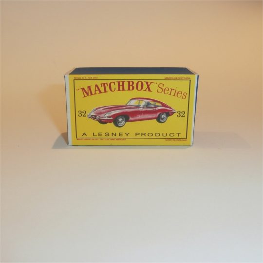 Matchbox Lesney 32b Jaguar XKE E-Type Empty D Style Repro Box