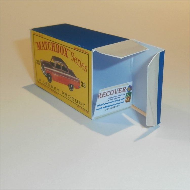 Matchbox Lesney 33a Ford Zodiac Empty D Style Repro Box - Image 4