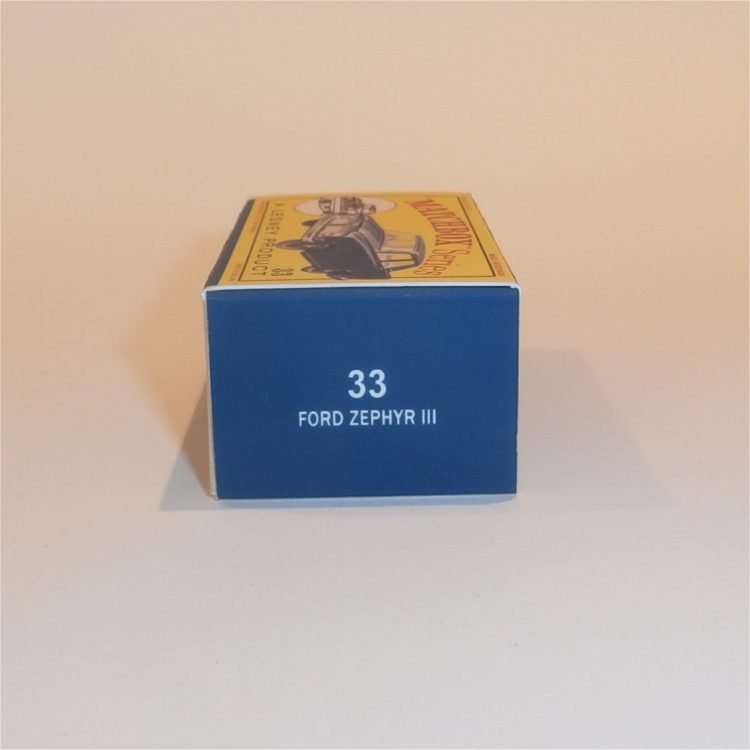 Matchbox Lesney 33b2 Ford Zephyr III Blue Empty D Style Repro Box - Image 3