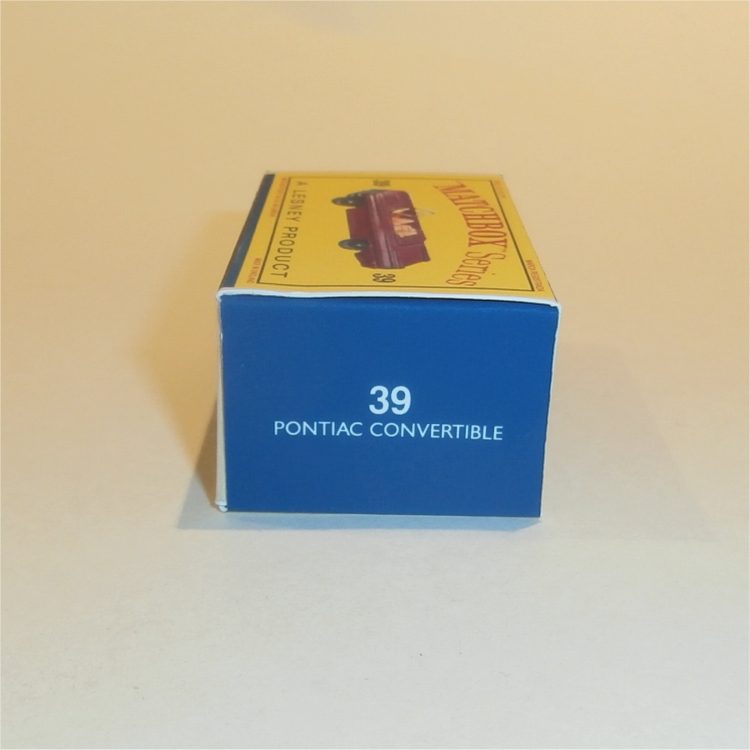 Matchbox Lesney 39b Pontiac Convertible Empty D Style Repro Box - Image 3