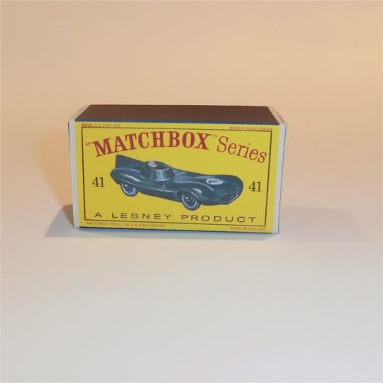 Matchbox Lesney 41b Jaguar D -Type Racing car Empty D Style Repro Box