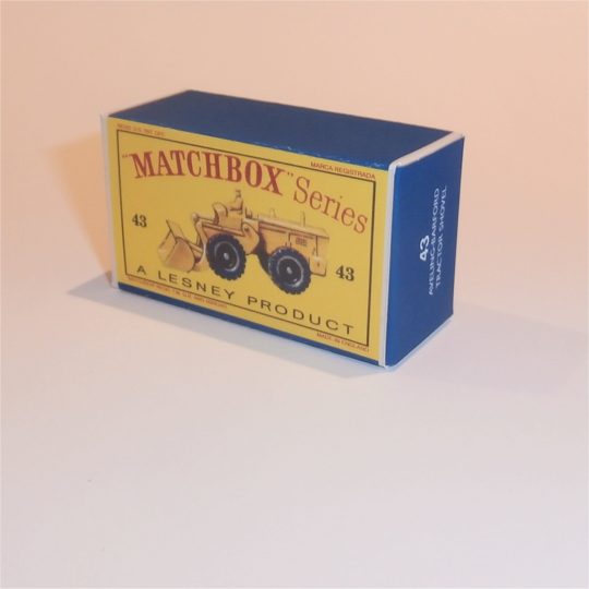 Matchbox Lesney 43b Aveling Barford Tractor Shovel Empty D Style Repro Box