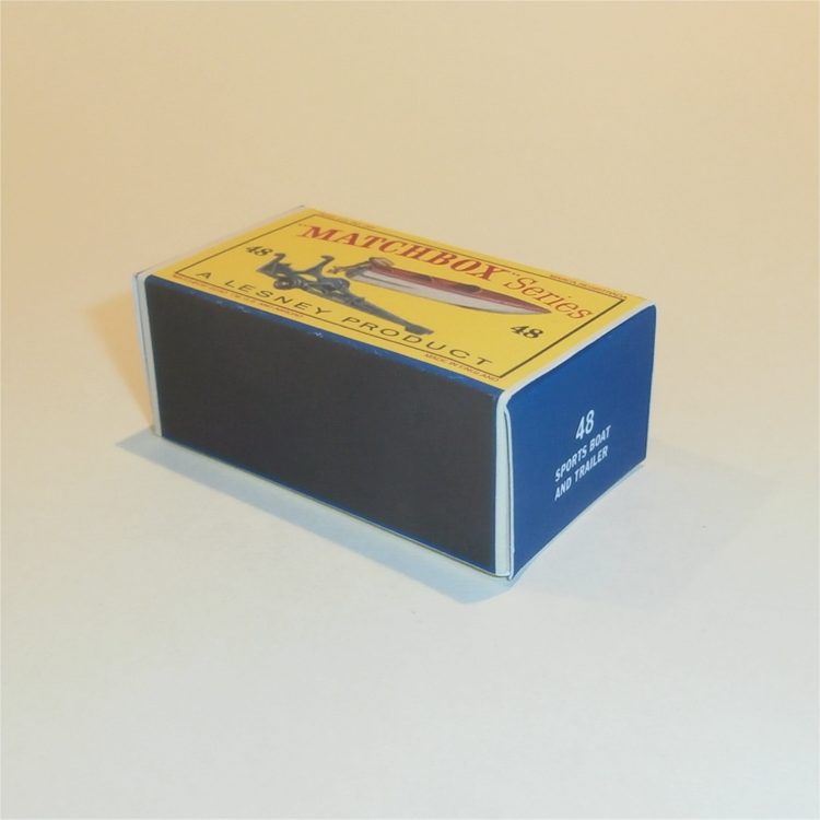 Matchbox Lesney 48b Sports Boat & Trailer Empty D Style Repro Box - Image 2