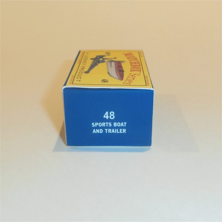 Matchbox Lesney 48b Sports Boat & Trailer Empty D Style Repro Box - Image 3