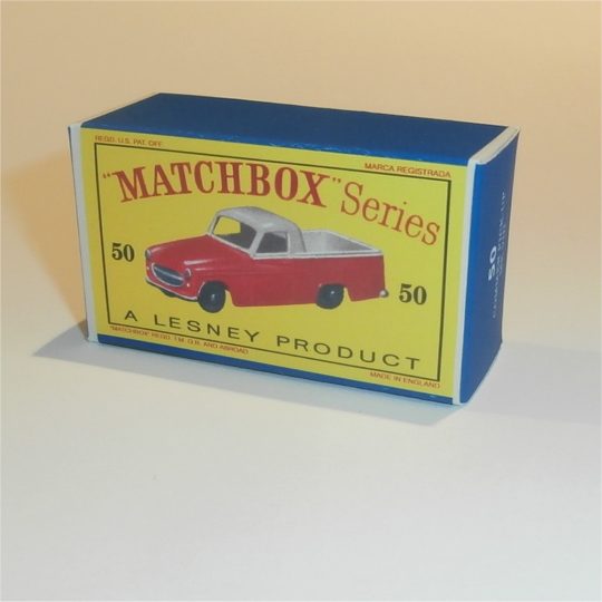 Matchbox Lesney 50a Commer Pickup Truck Empty D Style Repro Box