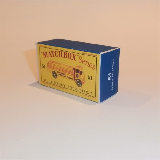Matchbox Lesney 51a Albion Cement Truck Empty D Style Repro Box