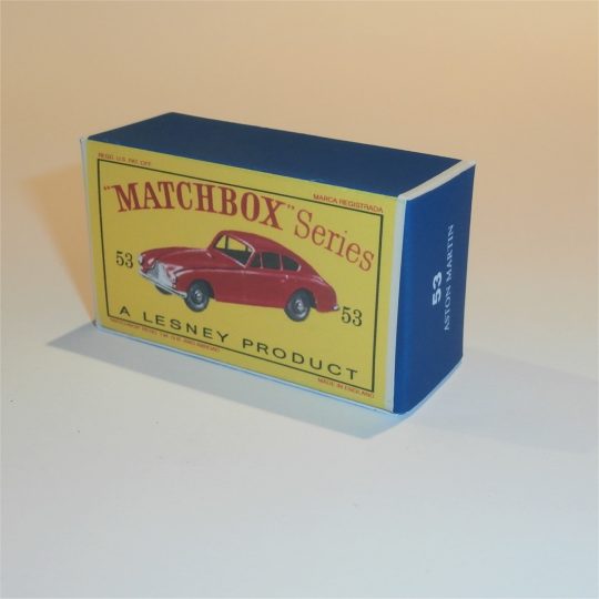 Matchbox Lesney 53a Aston Martin Empty D Style Repro Box