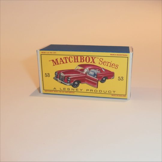Matchbox Lesney 53b Mercedes 220SE Empty D Style Repro Box
