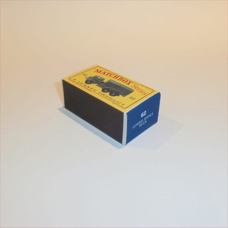 Matchbox Lesney 62a Military General Service Lorry Empty D Style Repro Box - Image 2