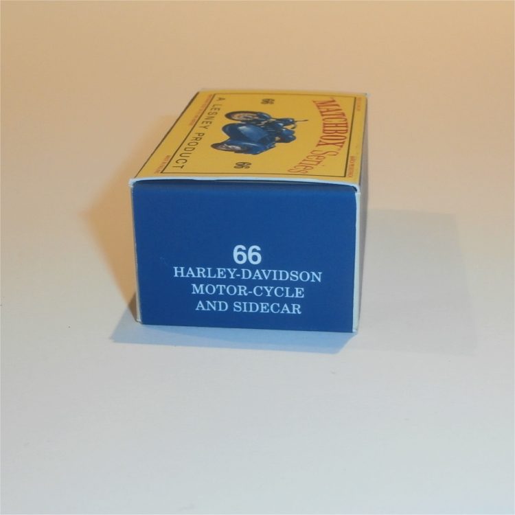 Matchbox Lesney 66b Harley-Davidson Motor Cycle Blue Empty D Style Repro Box - Image 3