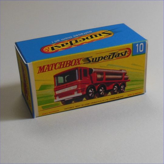 Matchbox Lesney 10e Leyland Pipe Truck G Style Repro Box