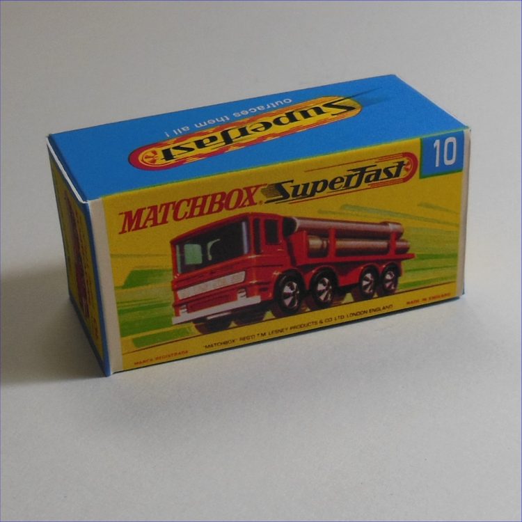 Matchbox Lesney 10e Leyland Pipe Truck G Style Repro Box