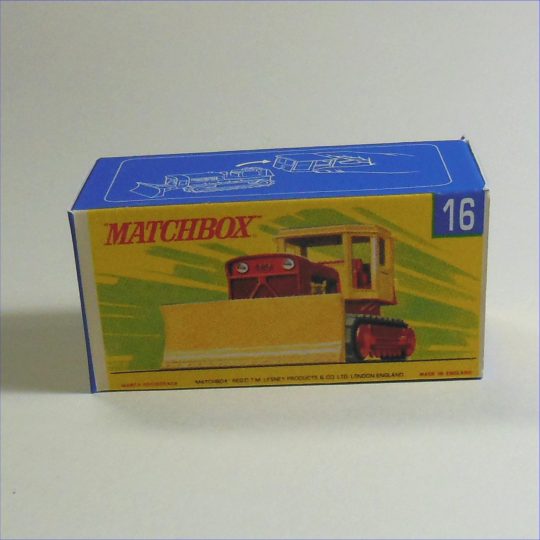 Matchbox Lesney Superfast 16d Case Grader Tractor G Style Repro Box