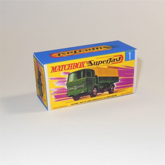 Matchbox Lesney Superfast  1e2 Mercedes Military Truck G Style Custom Box