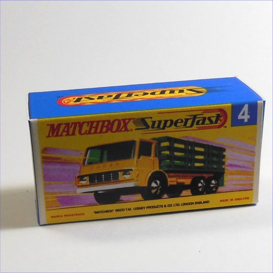 Matchbox Lesney Superfast  4e Dodge Stake Truck G Style Repro Box