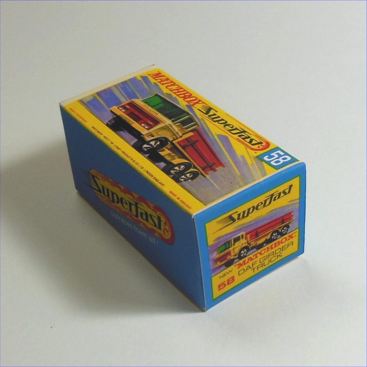 Matchbox Lesney Superfast 58d DAF Girder Truck G Style Repro Box - Image 2