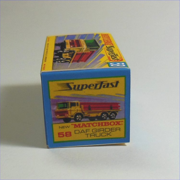 Matchbox Lesney Superfast 58d DAF Girder Truck G Style Repro Box - Image 3