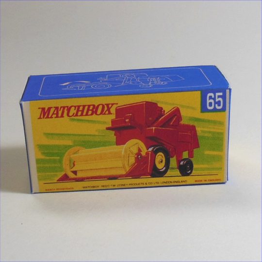 Matchbox Lesney Superfast 65c Combine Harvester G Style Repro Box