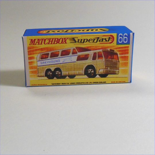 Matchbox Lesney Superfast 66d Greyhound Coach Bus G Style Repro Box