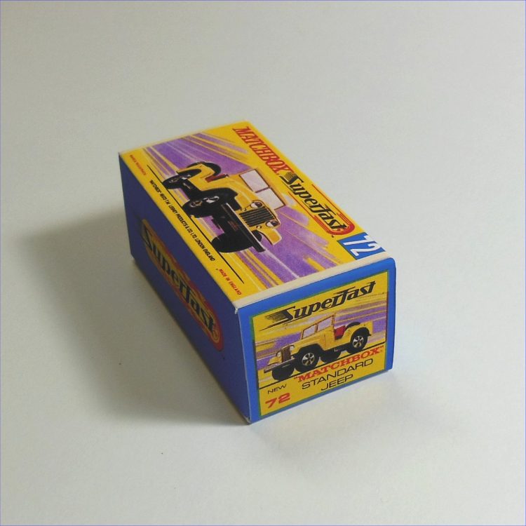 Matchbox Lesney Superfast 72c Standard Jeep G Style Repro Box - Image 2