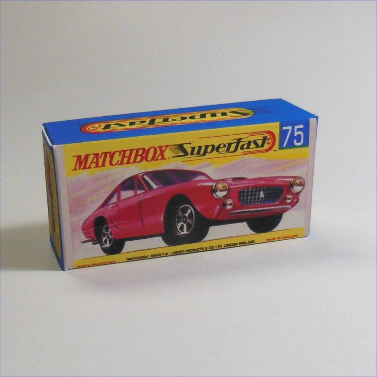 Matchbox Lesney Superfast 75c Ferrari Berlinetta G Style Repro Box