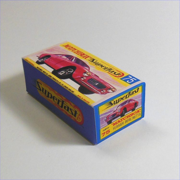 Matchbox Lesney Superfast 75c Ferrari Berlinetta G Style Repro Box - Image 2